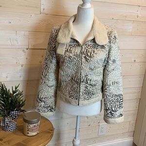 Stunning Cream and Silver Coat by Bebe - Size S